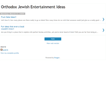 Tablet Screenshot of orthodoxjewishentertainmentideas.blogspot.com