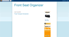 Desktop Screenshot of front-seat-organizer.blogspot.com
