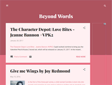 Tablet Screenshot of beyondwordsblog.blogspot.com