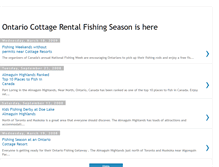 Tablet Screenshot of fishing-ontario-cottages.blogspot.com