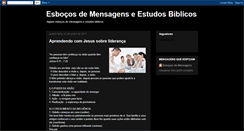 Desktop Screenshot of esbocosdemensagenseestudosbiblcos.blogspot.com