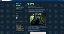 Desktop Screenshot of mattstv.blogspot.com