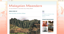 Desktop Screenshot of malaysianmeanders.blogspot.com