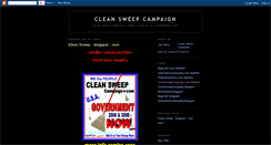 Desktop Screenshot of cleansweepcampaign.blogspot.com