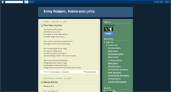 Desktop Screenshot of emilyrodgerspoemslyrics.blogspot.com