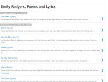 Tablet Screenshot of emilyrodgerspoemslyrics.blogspot.com