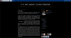 Desktop Screenshot of not-about-living-forever.blogspot.com