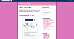Desktop Screenshot of hideousbeast.blogspot.com