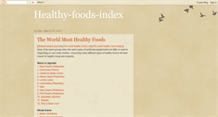 Desktop Screenshot of healthy-foods-index.blogspot.com