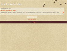 Tablet Screenshot of healthy-foods-index.blogspot.com