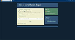 Desktop Screenshot of encrypted-blogger-post.blogspot.com