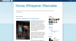 Desktop Screenshot of horsewhispererwannabe.blogspot.com