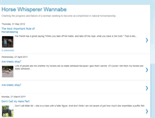 Tablet Screenshot of horsewhispererwannabe.blogspot.com