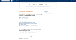 Desktop Screenshot of besthealtharticles.blogspot.com