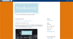 Desktop Screenshot of fineandsunny.blogspot.com