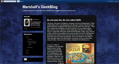 Desktop Screenshot of marshallsgeekblog.blogspot.com