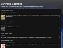 Tablet Screenshot of marshallsgeekblog.blogspot.com