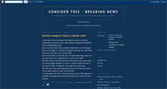 Desktop Screenshot of considerthisbreakingnews.blogspot.com