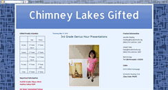 Desktop Screenshot of chimneylakesgifted.blogspot.com