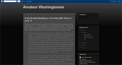 Desktop Screenshot of amateurwashingtonian.blogspot.com