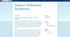 Desktop Screenshot of calciumdeficiencysymptoms.blogspot.com