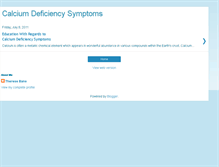 Tablet Screenshot of calciumdeficiencysymptoms.blogspot.com