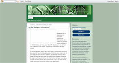 Desktop Screenshot of bioinformatica-ec.blogspot.com