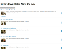 Tablet Screenshot of davidsdaysnotesalongtheway.blogspot.com