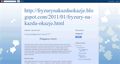 Desktop Screenshot of fryzurynakazdaokazje.blogspot.com