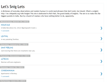 Tablet Screenshot of lets-sniglets.blogspot.com