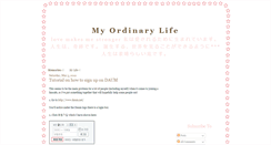 Desktop Screenshot of jyordinarylife.blogspot.com