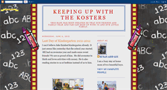 Desktop Screenshot of kosterfamilyblog.blogspot.com