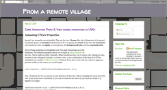Desktop Screenshot of fromaremotevillage.blogspot.com