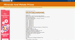 Desktop Screenshot of minerals-and-metals-prices.blogspot.com