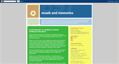 Desktop Screenshot of musikandmemories.blogspot.com