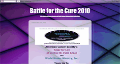 Desktop Screenshot of battleforthecure2010.blogspot.com