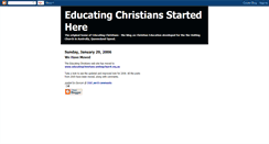 Desktop Screenshot of educatingchristians.blogspot.com