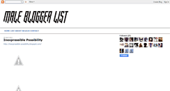 Desktop Screenshot of malebloggerlist.blogspot.com