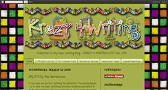 Desktop Screenshot of krazy4writing.blogspot.com