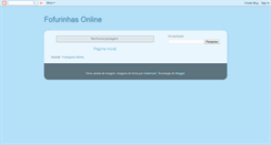 Desktop Screenshot of fofurinhasonline.blogspot.com
