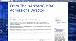 Desktop Screenshot of nanyangmbaadmissions.blogspot.com