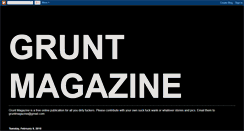 Desktop Screenshot of gruntmagazine.blogspot.com