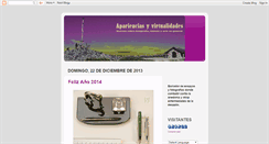 Desktop Screenshot of aparienciasyvirtualidades.blogspot.com