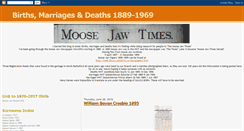 Desktop Screenshot of moosejawobits.blogspot.com