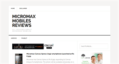 Desktop Screenshot of micromaxreviews.blogspot.com
