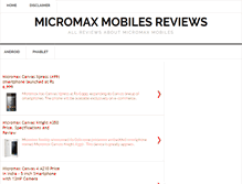 Tablet Screenshot of micromaxreviews.blogspot.com