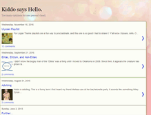 Tablet Screenshot of kiddosayshello.blogspot.com