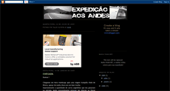 Desktop Screenshot of expedicaoaosandes.blogspot.com