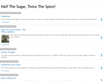 Tablet Screenshot of halfthesugartwicethespice.blogspot.com