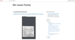 Desktop Screenshot of olelassonfamily.blogspot.com